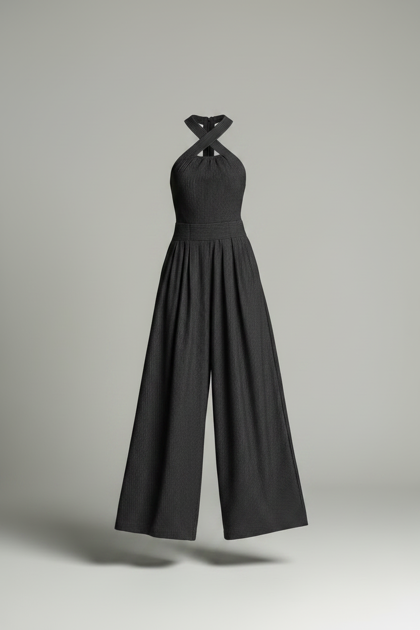 Jumpsuit rayas carbón — ghost product #EBEBEB
