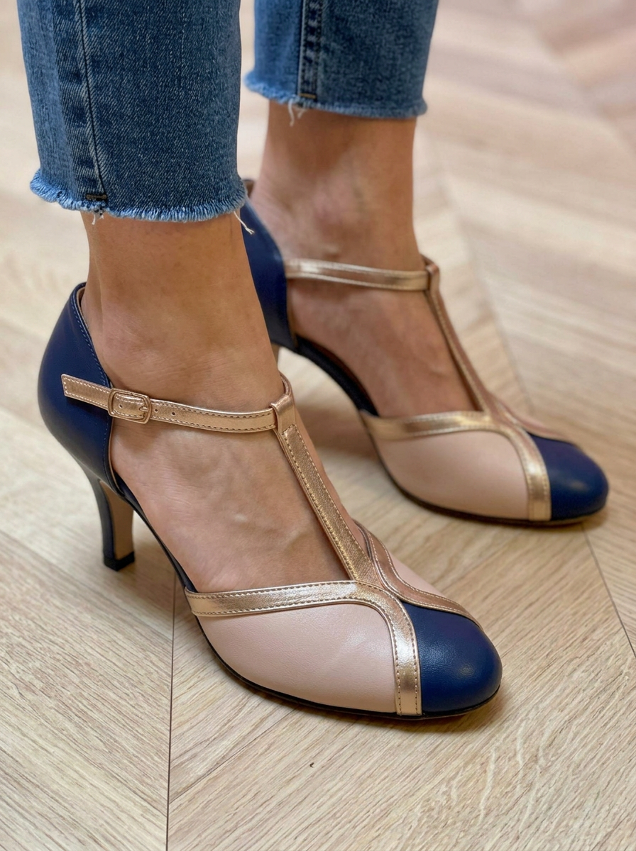 Tazariah | Zapatos de tacón de punta redonda en nude