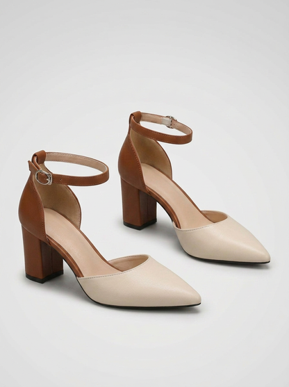 Marielle | Zapatos de tacón bicolor con pulsera