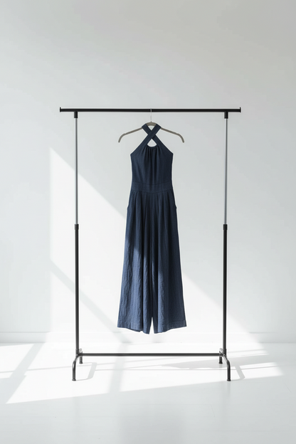Blanca | Conjunto de Lino y Algodón Escote Cruzado