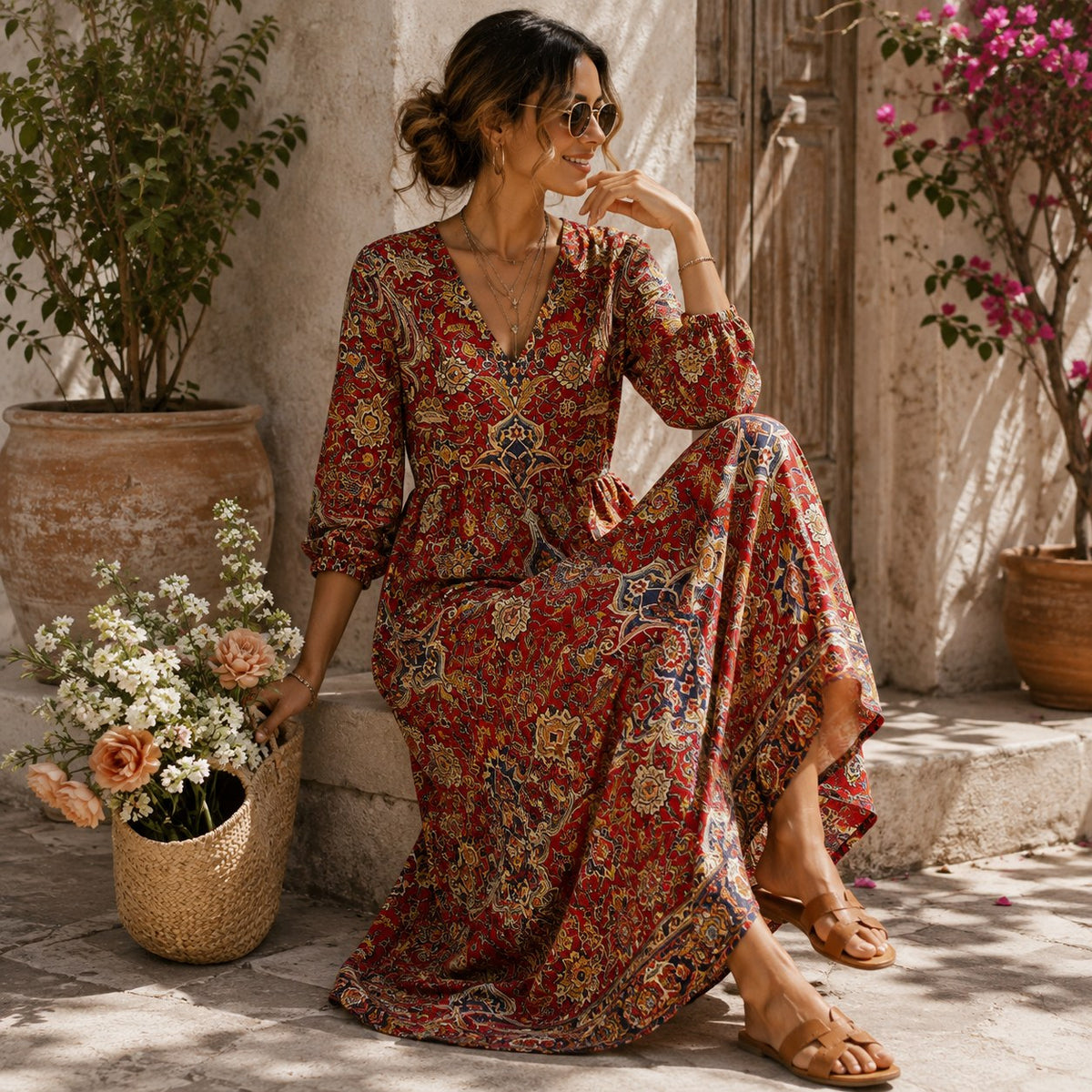 Paule, vestido largo de verano fresco — segunda vista