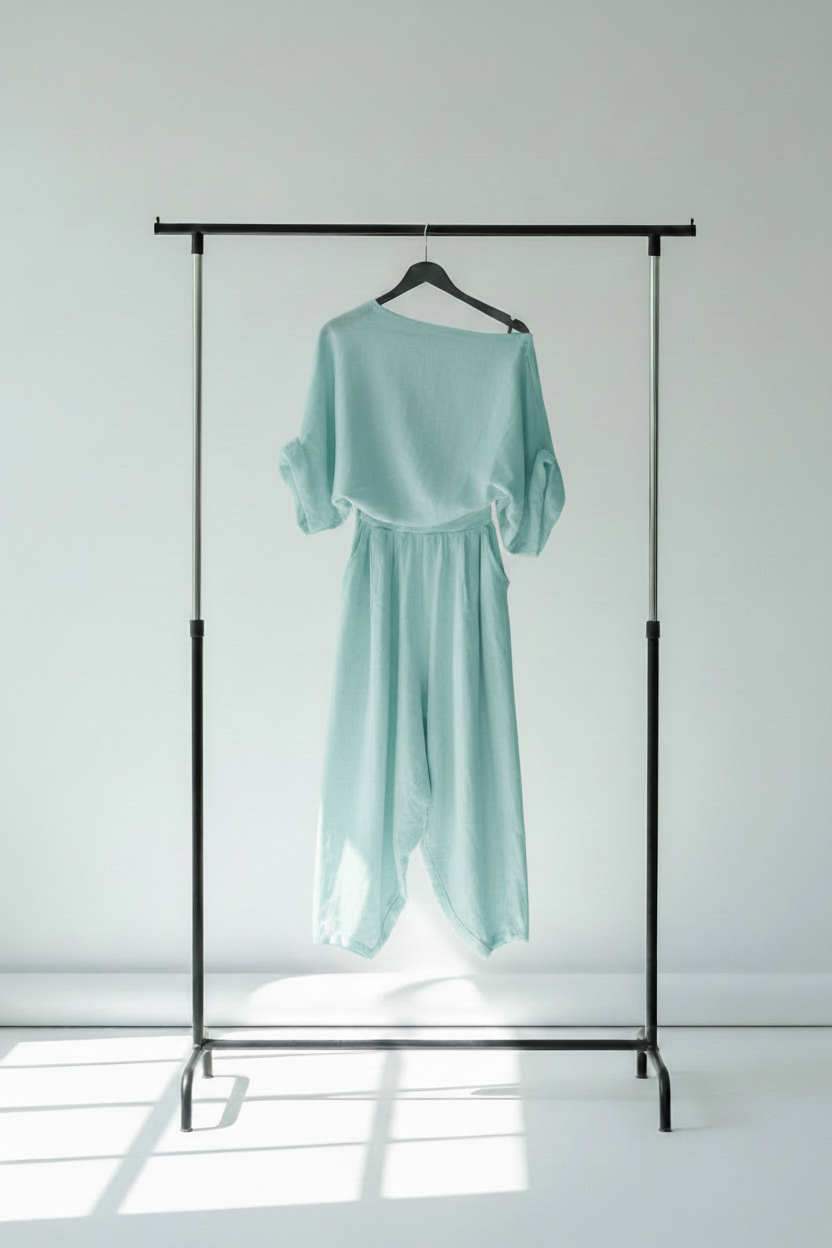 Prenda perchero color aqua turquesa