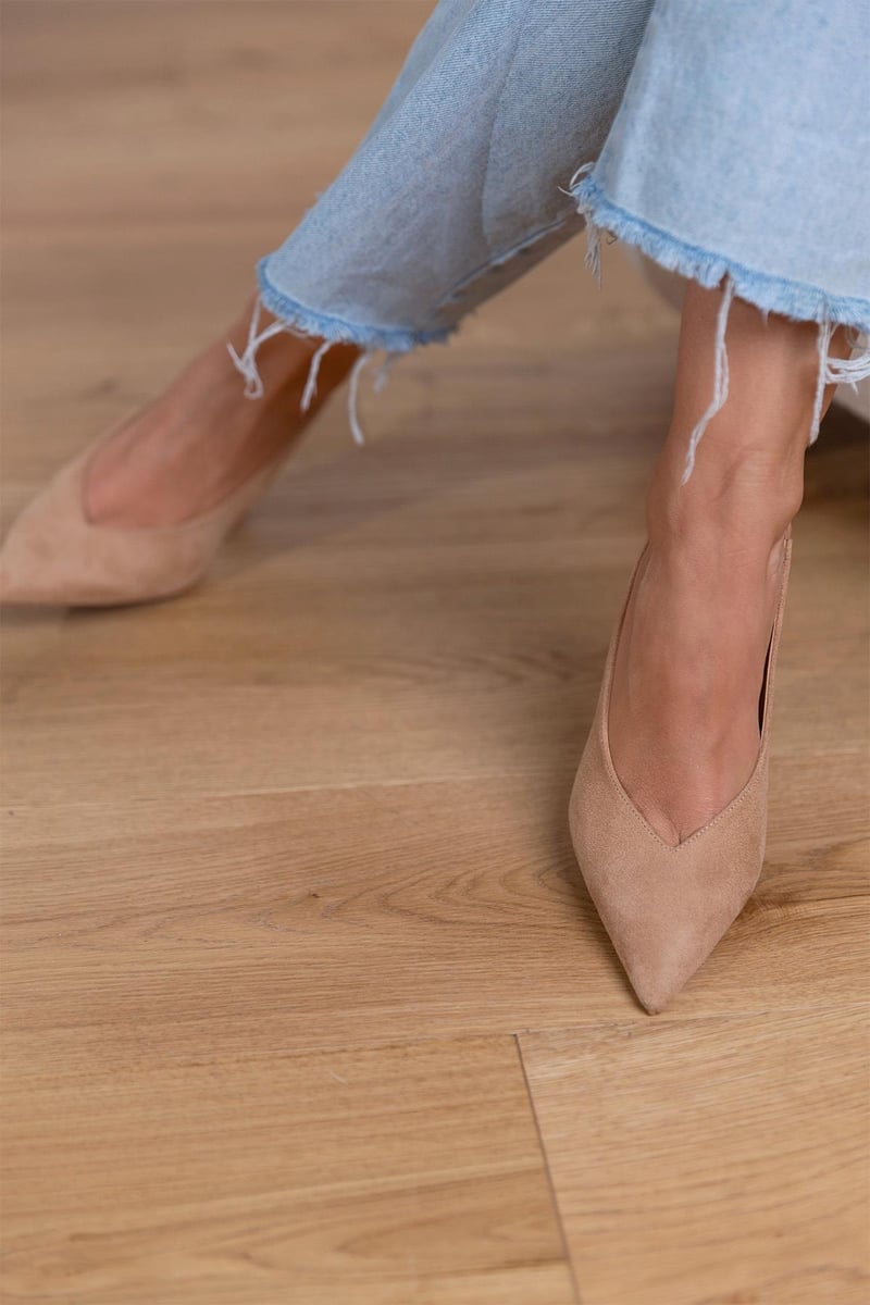 Marlena | Zapatos de tacón bajo en nude