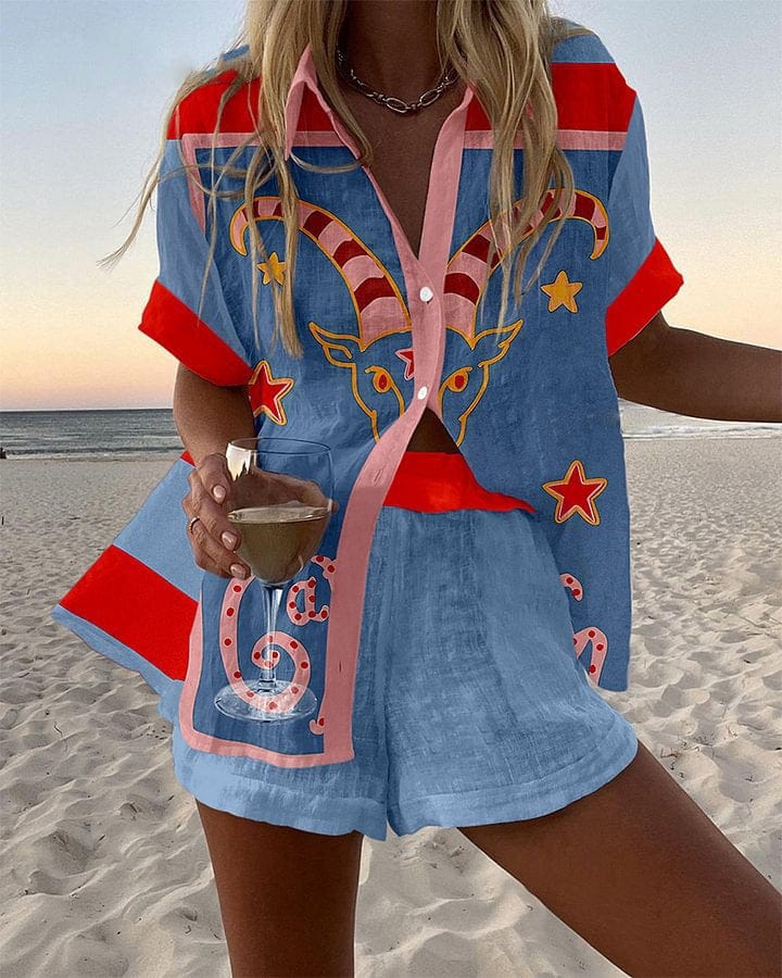 Celeste | Conjunto de Camisa y Short