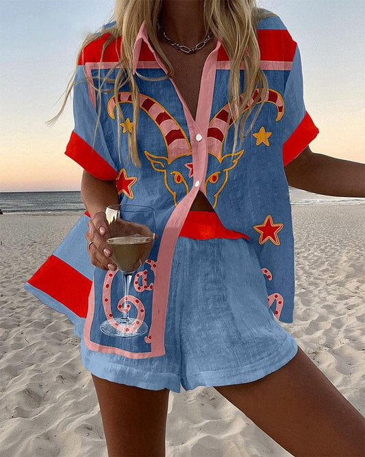 Celeste | Conjunto de Camisa y Short