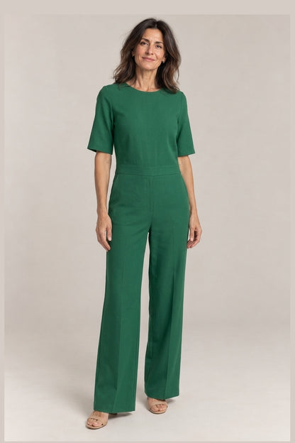 Conjunto de Punto de 3 Piezas en verde, foto de estudio de frente