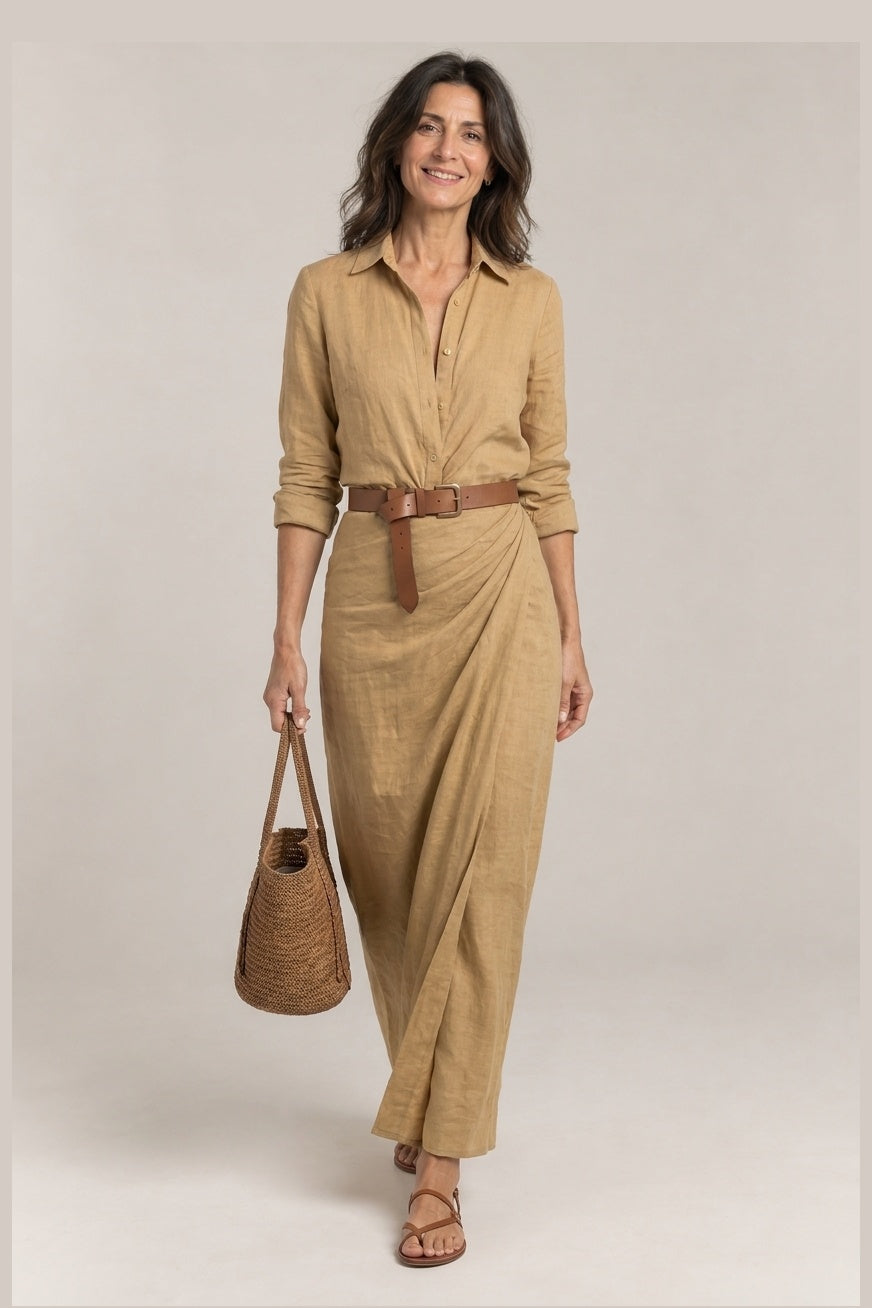Laura en camel, foto de estudio, delante [yz5-laura-vestido-largo-camel-delante.jpg]
