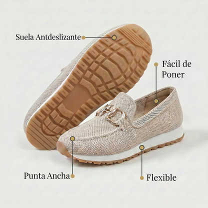 Zapatilla con características en español